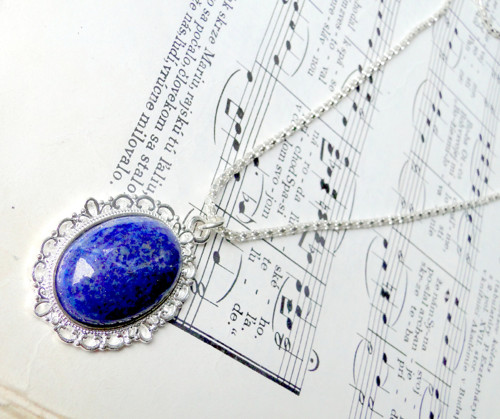Lapis Lazuli & Silver / Náhrdelník s lazuritem — foto 3