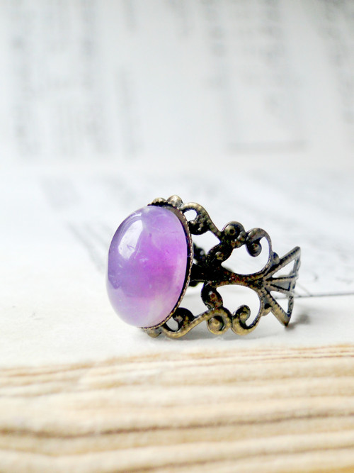 Romantic Amethyst / Prsten s ametystem — foto 3