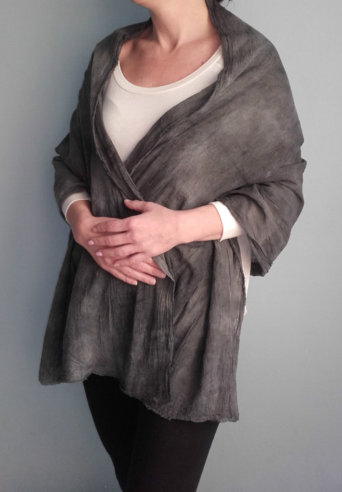 Batikovaný šál ''Gray'' — foto 2