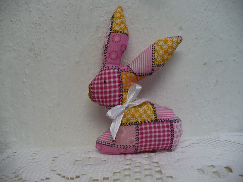 Zajíček - růžový patchwork — foto 3