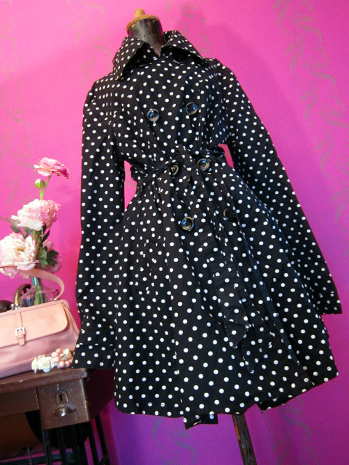 Kabát black&white dots — foto 2