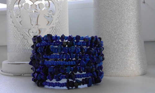 Náramek - Lapis lazuli TOP — foto 2