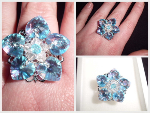 Prsten SWAROVSKI květ — foto 6