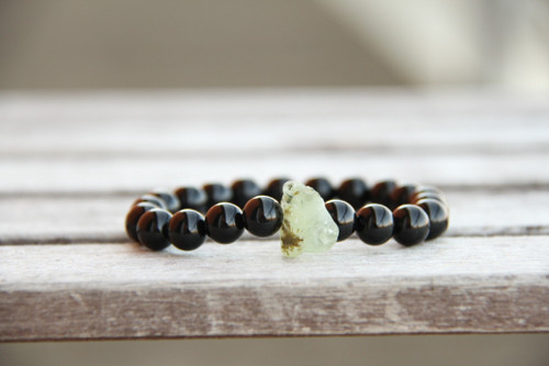 Náramok onyx/prehnit — foto 2
