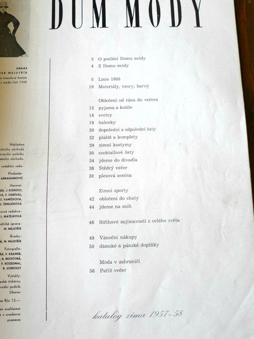 Dům módy ... katalog ... 1957-58 — foto 3