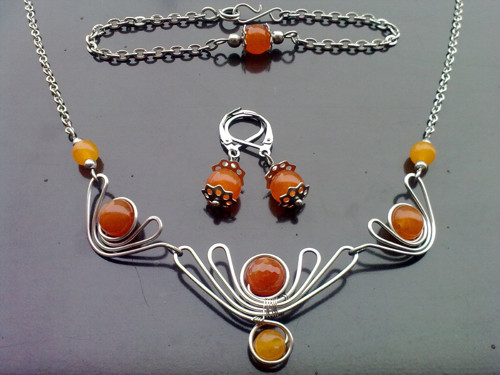 Chirurgická ocel a Topaz orange -sada — foto 2