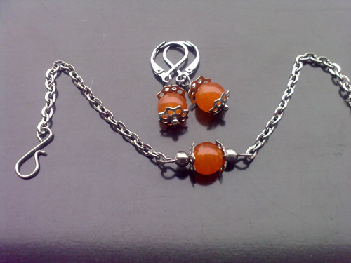 Chirurgická ocel a Topaz orange -sada — foto 3
