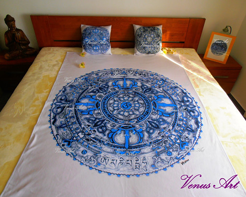 Dekorační fotopolštář 40x40cm mandala ÓM SLEVA 25% — foto 5