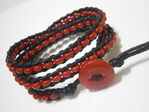 Červený náramek (Wrap Bracelet) — foto 3