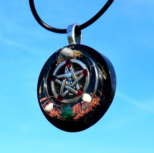 Pentagram * Malachit / Amuletový šperk / Ochrana — foto 2