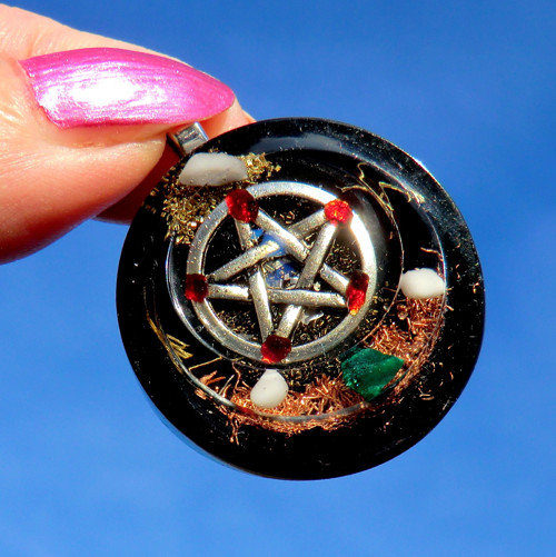 Pentagram * Malachit / Amuletový šperk / Ochrana — foto 3