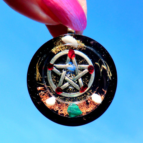 Pentagram * Malachit / Amuletový šperk / Ochrana — foto 4