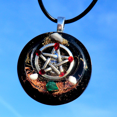 Pentagram * Malachit / Amuletový šperk / Ochrana — foto 5