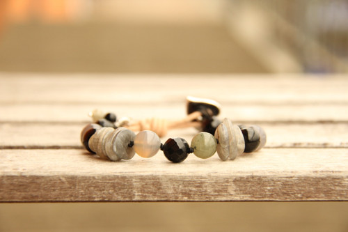Bohemian náramok labradorit/onyx — foto 2