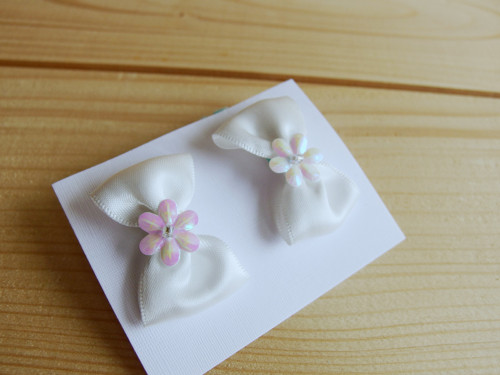 Mini sponky 2ks - romantické bílé — foto 2