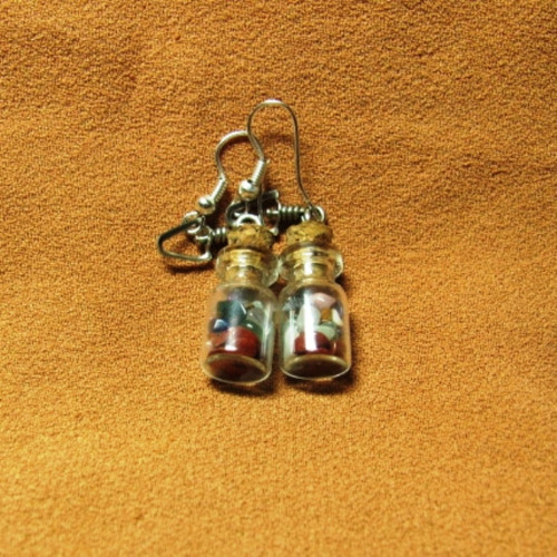 Mini lahvičky s polodrahokamy - set — foto 2