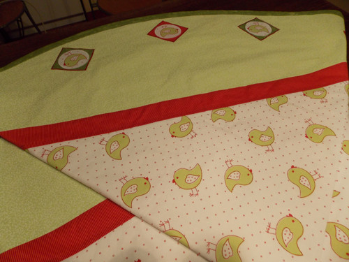 Velký kulatý ubrus - Ptáčci (průměr 140 cm) — foto 2