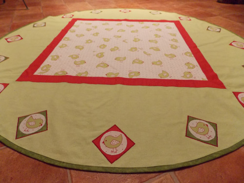 Velký kulatý ubrus - Ptáčci (průměr 140 cm) — foto 5