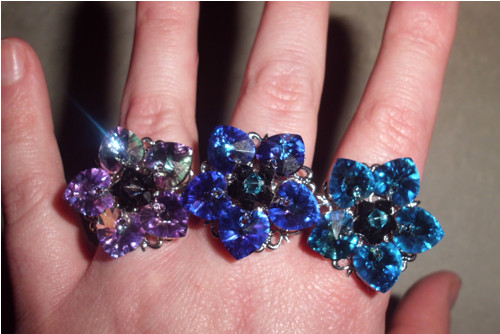 Prsten SWAROVSKI květ — foto 2