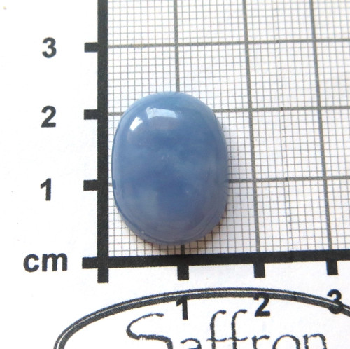 Modrý chalcedon Namibie, kabošon č. B7 — foto 2