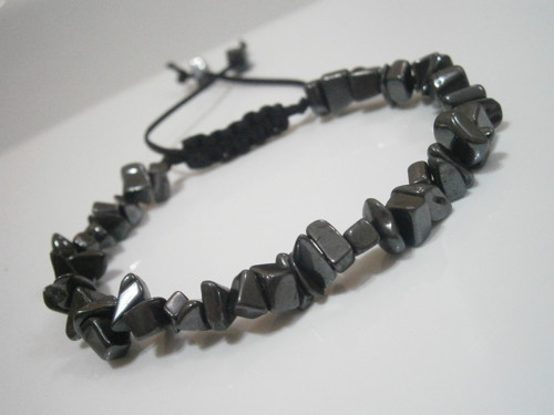 "Hematit" - náramek (macramé) - Unisex — foto 3