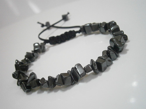 "Hematit" - náramek (macramé) - Unisex — foto 5