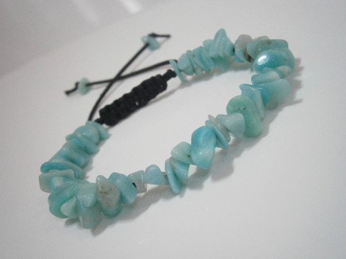 "Amazonit" náramek (macramé) - Unisex — foto 3
