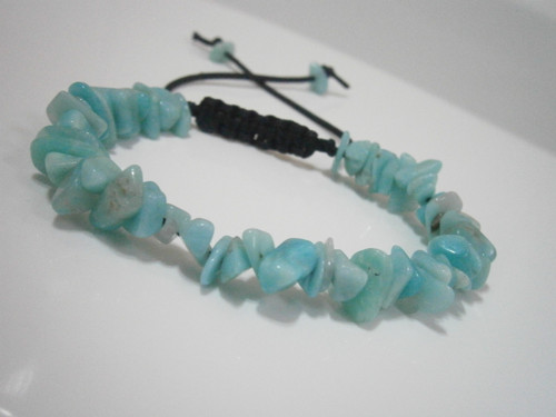 "Amazonit" náramek (macramé) - Unisex — foto 4