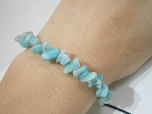 "Amazonit" náramek (macramé) - Unisex — foto 5