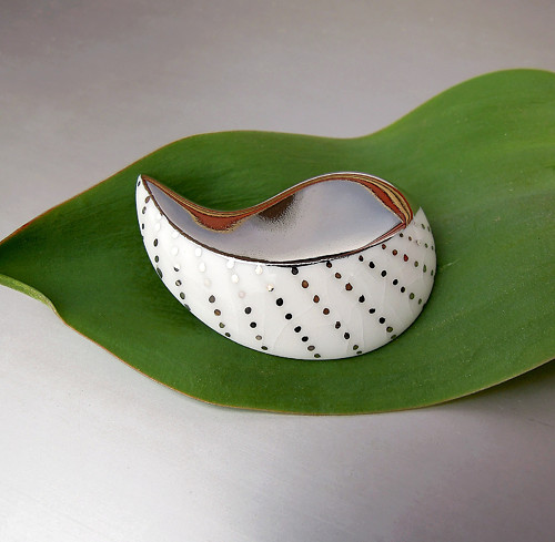 Leaves (porcelánová brož) — foto 3