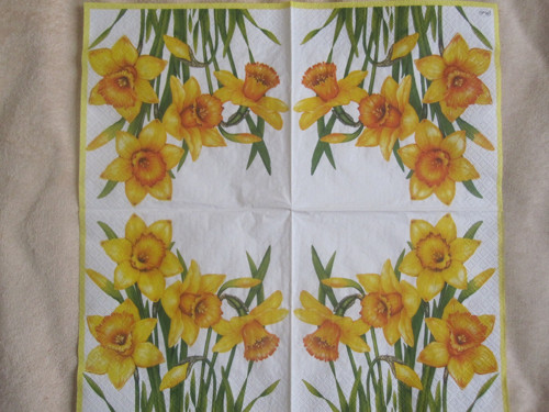 Ubrousek na decoupage Narcisy, 1ks — foto 2