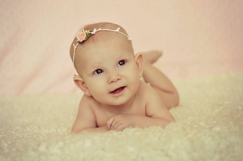Newborn čelenka s růžičkou — foto 3