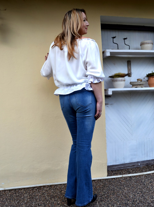 Romantická bílá halenka viskoza / madeira — foto 2