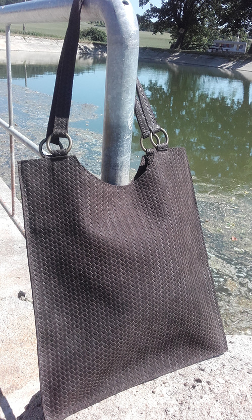 Velká kožená kabelka "trecciamarrone" — foto 2