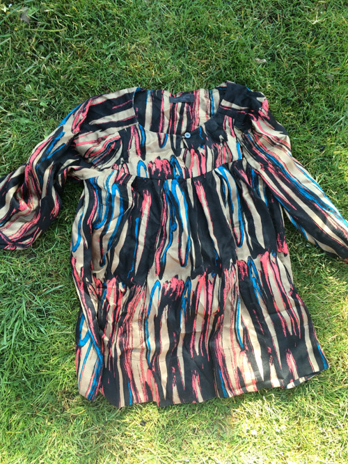 Vintage hedvábný top Bruuns Bazaar — foto 4