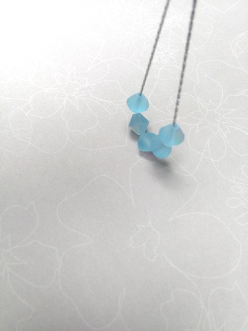 Ledový náhrdelník - chirurgická ocel - blue — foto 4