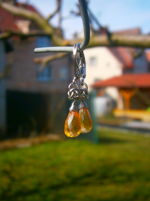 Náušnice citrínové — foto 4