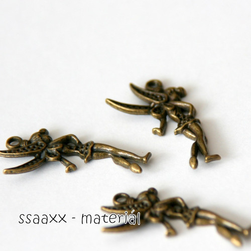 Přívěšek víla ~ 19x36 mm ~ starobronzový — foto 2