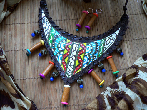 African designs No.2 - náhrdelník a náušnice — foto 3