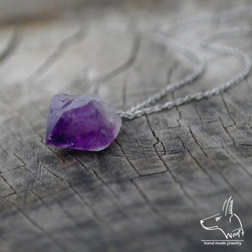Ametystový náhrdelník - rough crystal — foto 2