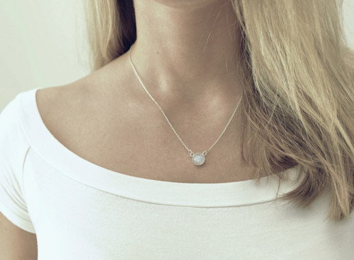 Moonstone.. Ag náhrdelník — foto 2