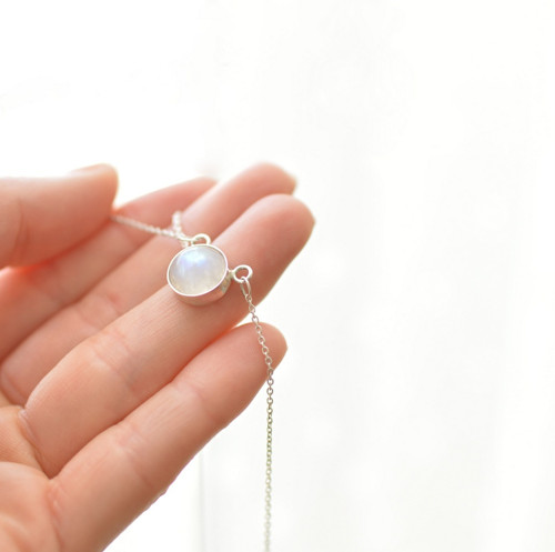 Moonstone.. Ag náhrdelník — foto 3