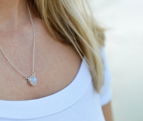 Moonstone.. Ag náhrdelník — foto 4