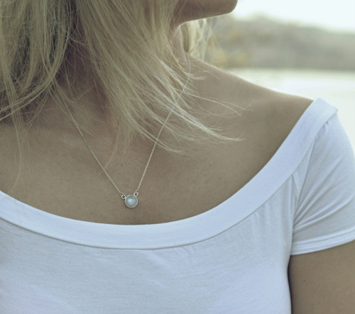 Moonstone.. Ag náhrdelník — foto 5