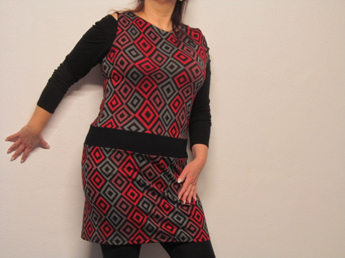 Šatová sukně *chaos bordó* — foto 2