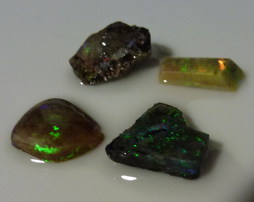 Drahý Černý Opál Matrix - Andamooka - Lot 4 ks — foto 4