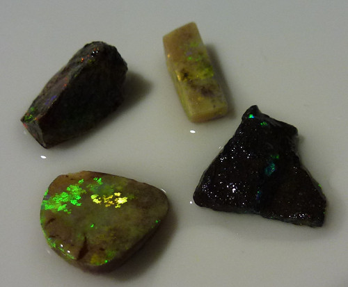 Drahý Černý Opál Matrix - Andamooka - Lot 4 ks — foto 6