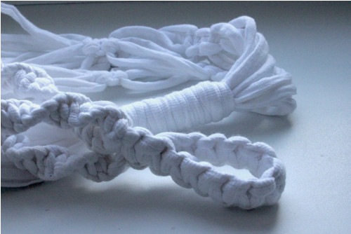 Macramé white - závěs na květiny — foto 4