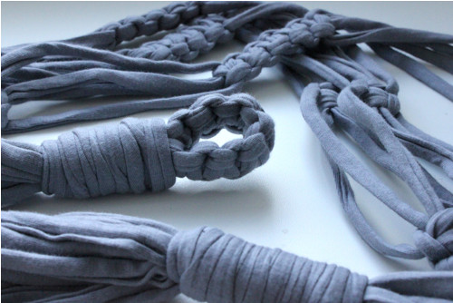 Macramé grey - závěs na květiny — foto 4