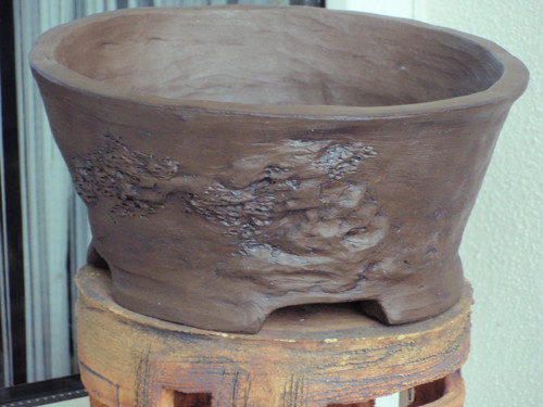 Bonsai miska hnědá kulatá — foto 2